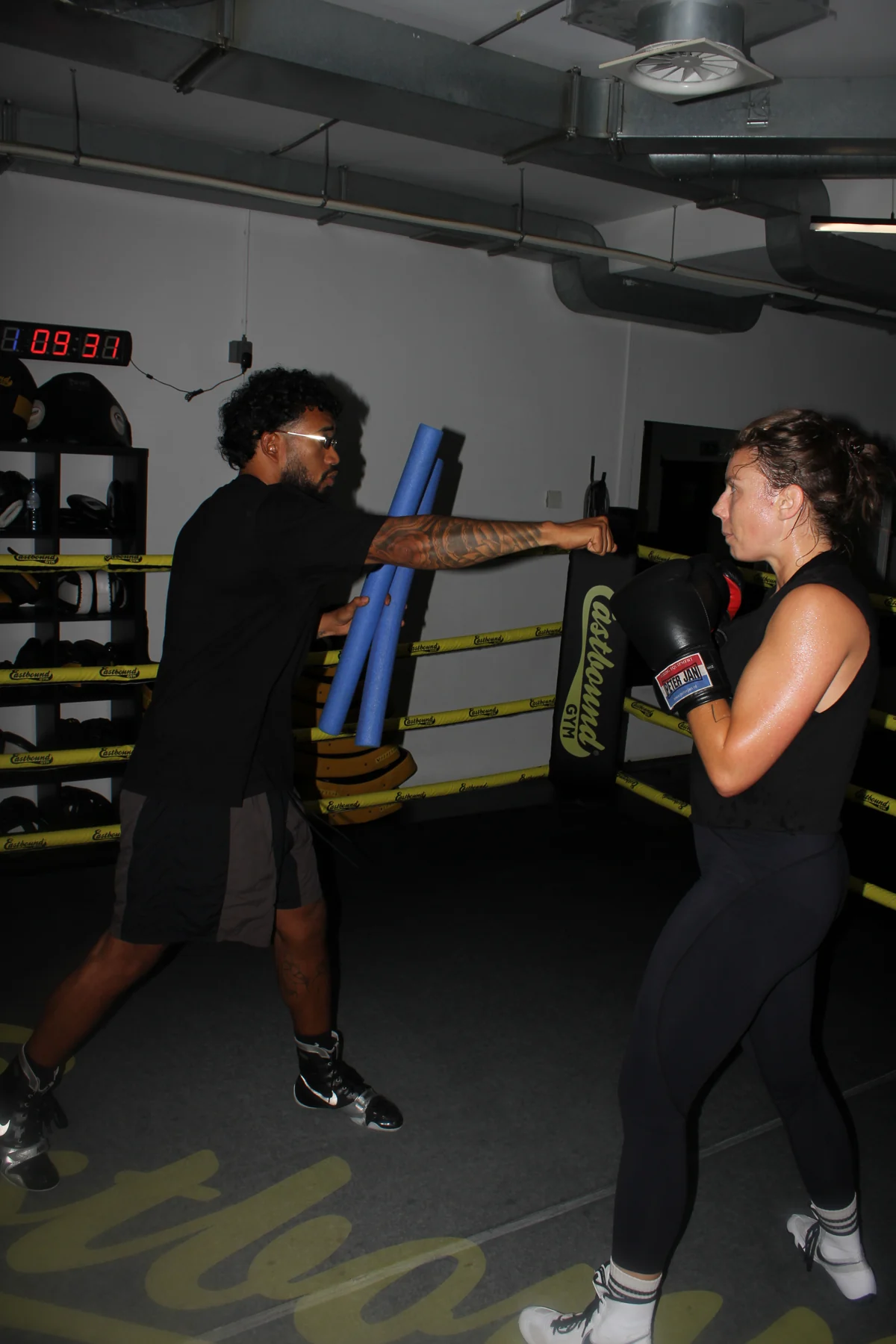Bokstraining met Fabio op de pads